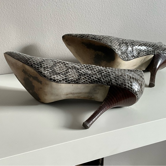Banana Republic Snakeskin Heels - Black and Gray - Picture 3 of 6